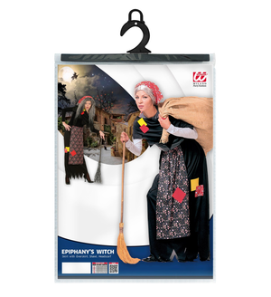 Costume Vestito Abito Travestimento Carnevale Natalizio - Befana - Cosplay Adulto - 3504