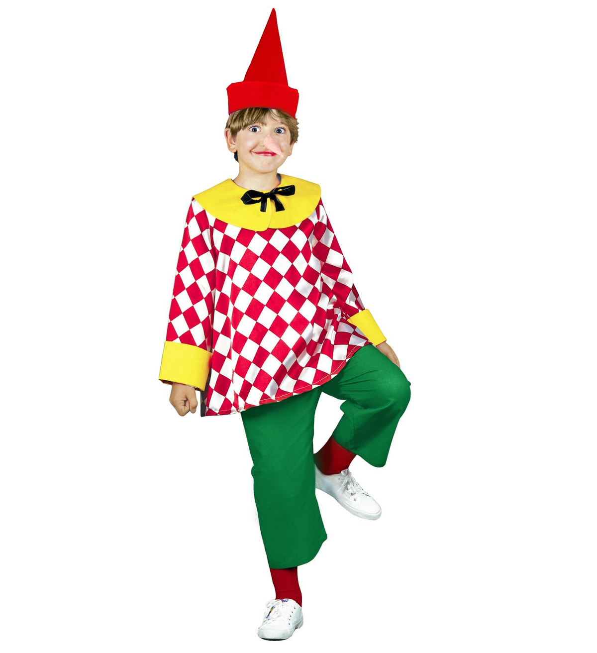 Costume Vestito Abito Travestimento Carnevale Halloween Bambino Burattino - 3834