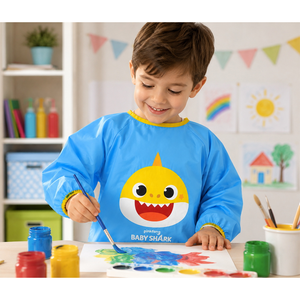 Grembiule Pittura Baby Shark Impermeabile Scuola Pranzo Disegnare - N02596mc