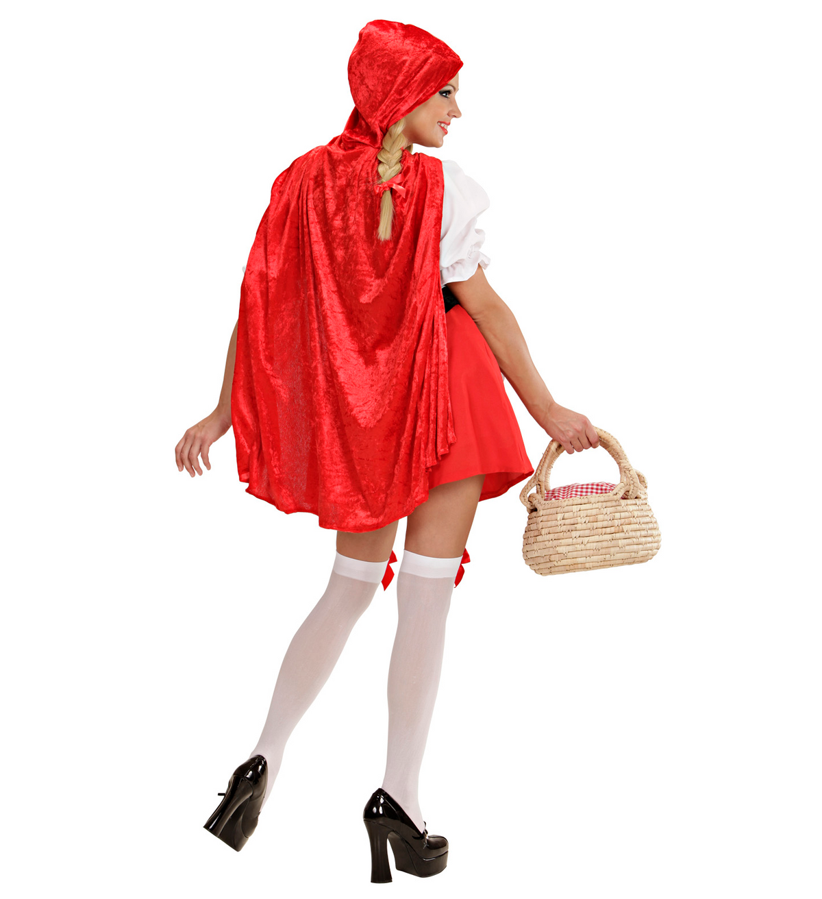 Costume Vestito Abito Travestimento Carnevale Adulto - Cappuccetto Mantellino Rosso
