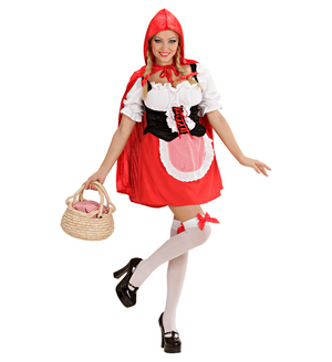 Costume Vestito Abito Travestimento Carnevale Adulto - Cappuccetto Mantellino Rosso