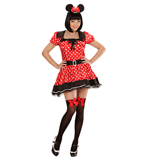 Costume Vestito Abito Travestimento Carnevale Adulto - Topolina - 7744