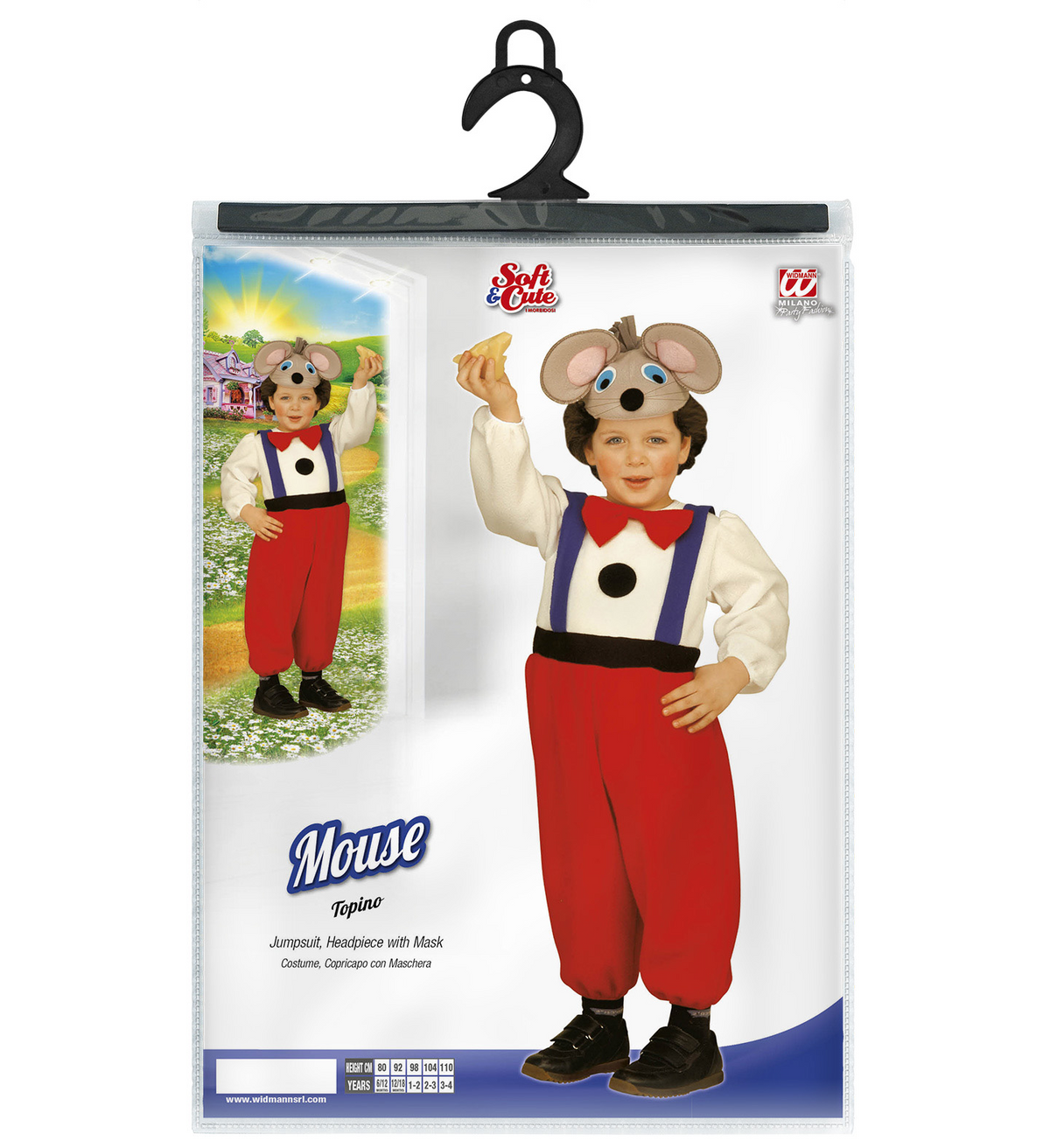 Costume Vestito Abito Travestimento Carnevale Bambino - Topino - 3617t