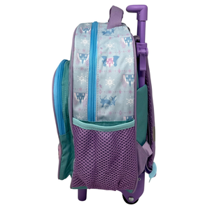 Zaino Asilo Trolley Frozen DISNEY con Tasca Frontale 30 Cm. Manico Allungabile - Sf5323