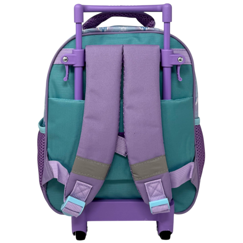 Zaino Asilo Trolley Frozen DISNEY con Tasca Frontale 30 Cm. Manico Allungabile - Sf5323