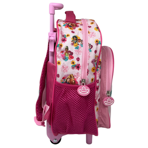 Zaino Asilo Trolley Principesse DISNEY con Tasca Frontale 30 Cm. Manico Allungabile - Sf5347