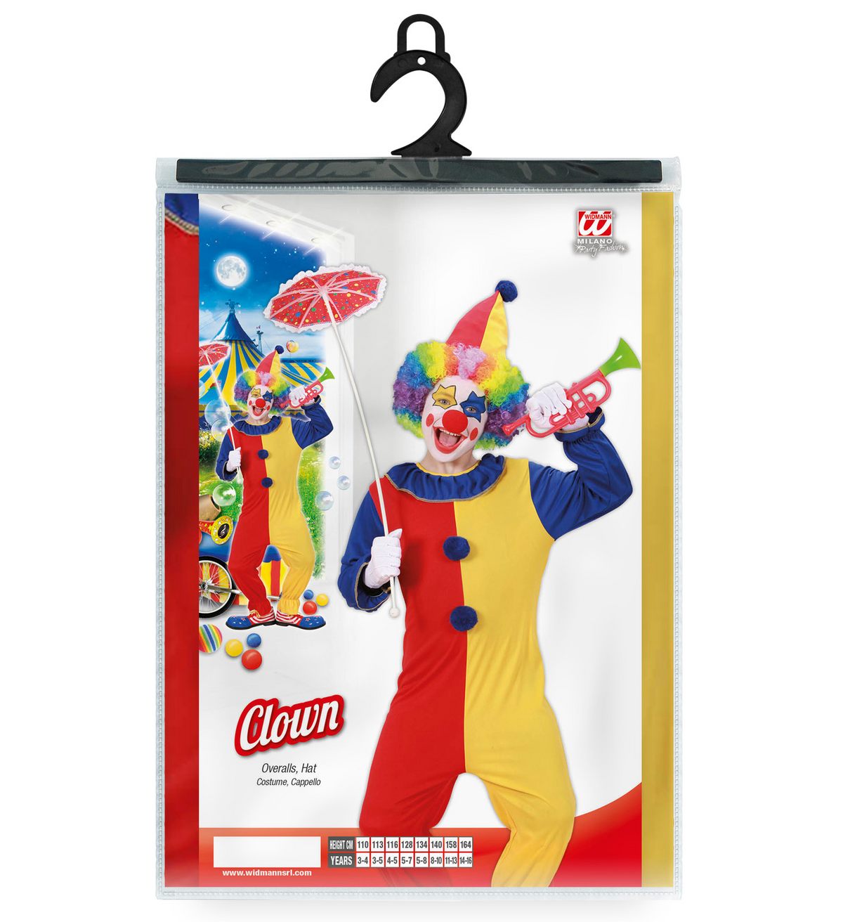 Costume Vestito Abito Travestimento Carnevale Cosplay Bambino - Clown Pagliaccio - 0257