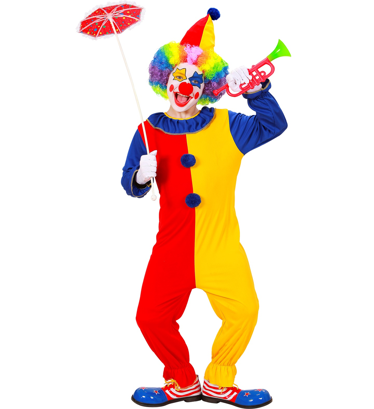 Costume Vestito Abito Travestimento Carnevale Cosplay Bambino - Clown Pagliaccio - 0257