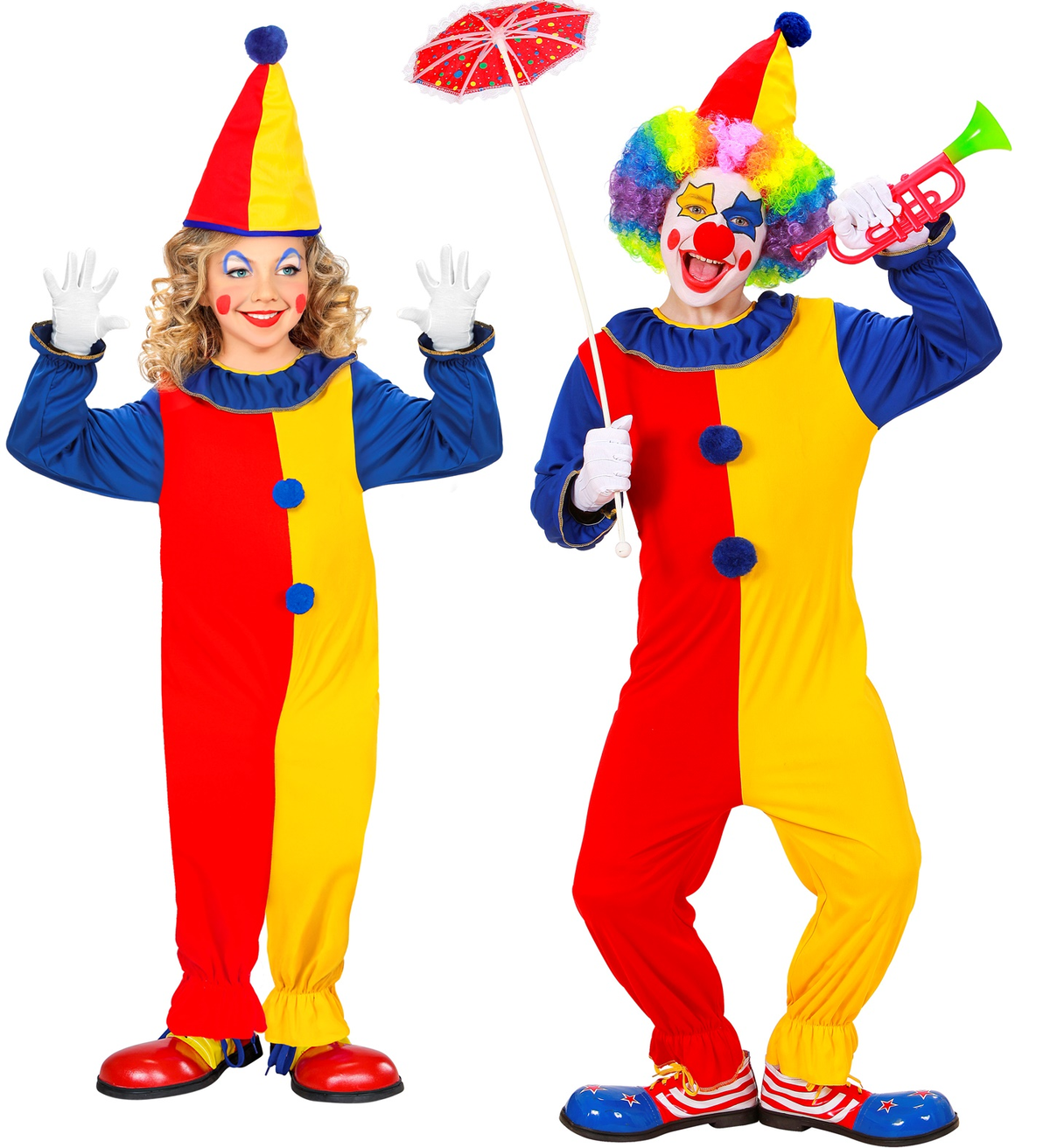 Costume Vestito Abito Travestimento Carnevale Cosplay Bambino - Clown Pagliaccio - 0257