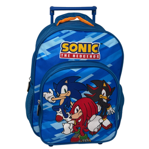 Zaino Asilo Trolley Sonic con Tasca Frontale 30 Cm. Manico Allungabile - Fu5309