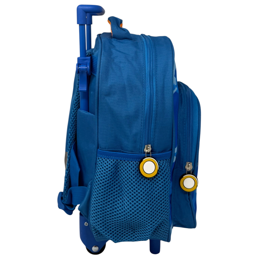 Zaino Asilo Trolley Sonic con Tasca Frontale 30 Cm. Manico Allungabile - Fu5309