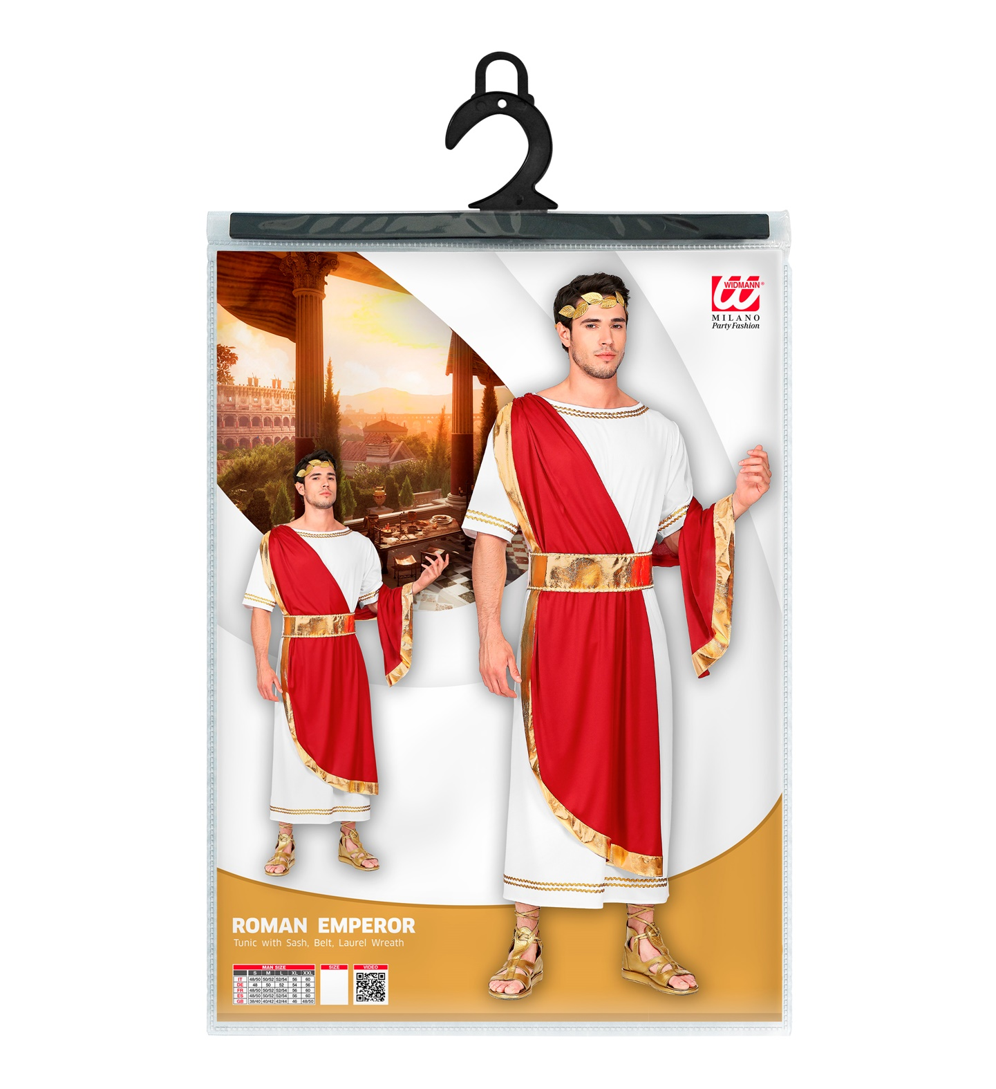Costume Vestito Abito Travestimento Carnevale Cosplay Adulto - Imperatore Romano - 0911