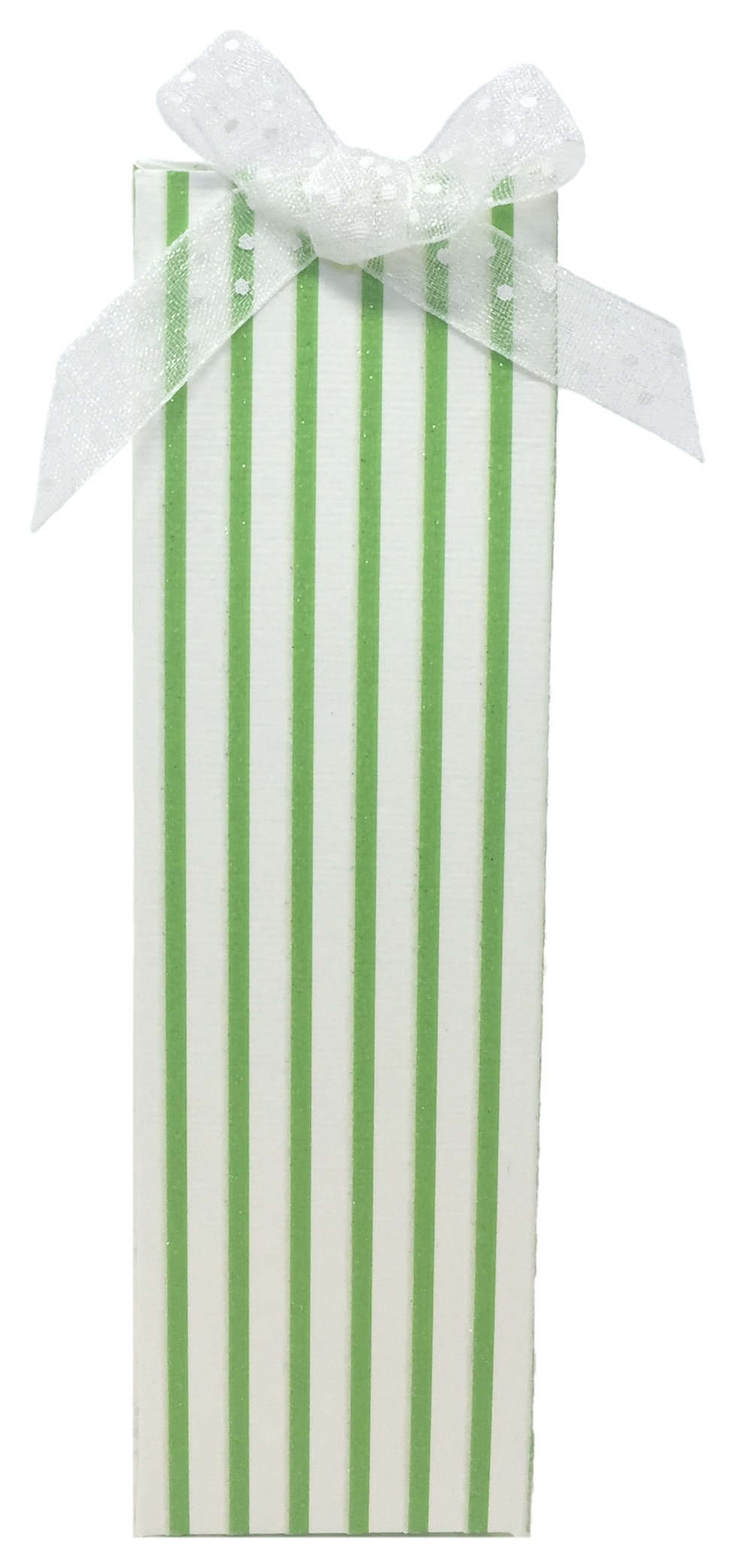 Bomboniera Astuccio Portaconfetti Piramide Righe Verde Glitter - Piram/07