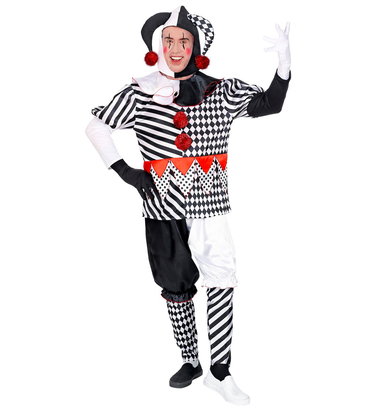 Costume Vestito Abito Travestimento Carnevale Cosplay Adulto - Arlecchino - 0950