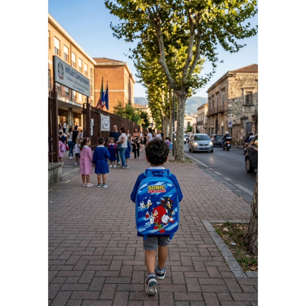 Zaino Asilo Trolley Sonic Borsa per Scuola Materna Tempo Libero - Fu5217