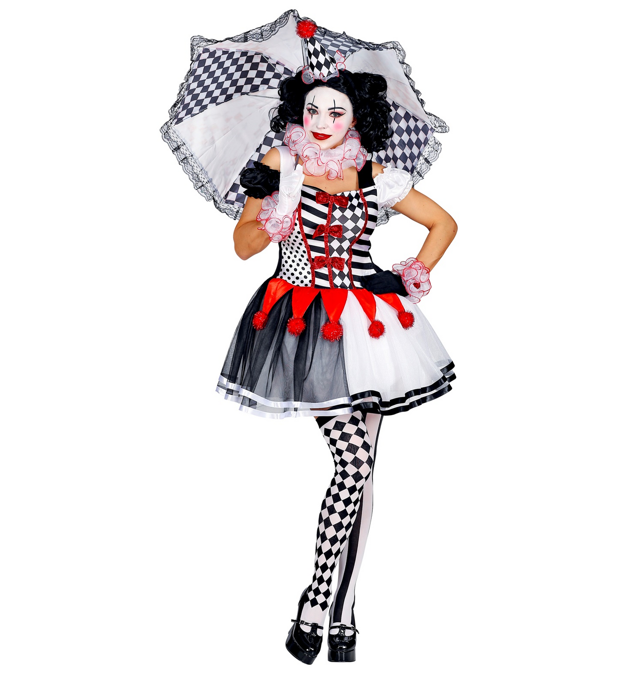 Costume Vestito Abito Travestimento Carnevale Cosplay Adulto Donna - Arlecchino - 0951