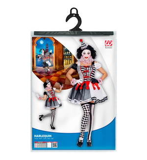 Costume Vestito Abito Travestimento Carnevale Cosplay Adulto Donna - Arlecchino - 0951