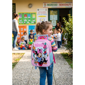 Zaino Asilo Trolley Minnie DISNEY Borsa per Scuola Materna Tempo Libero - Sf5248