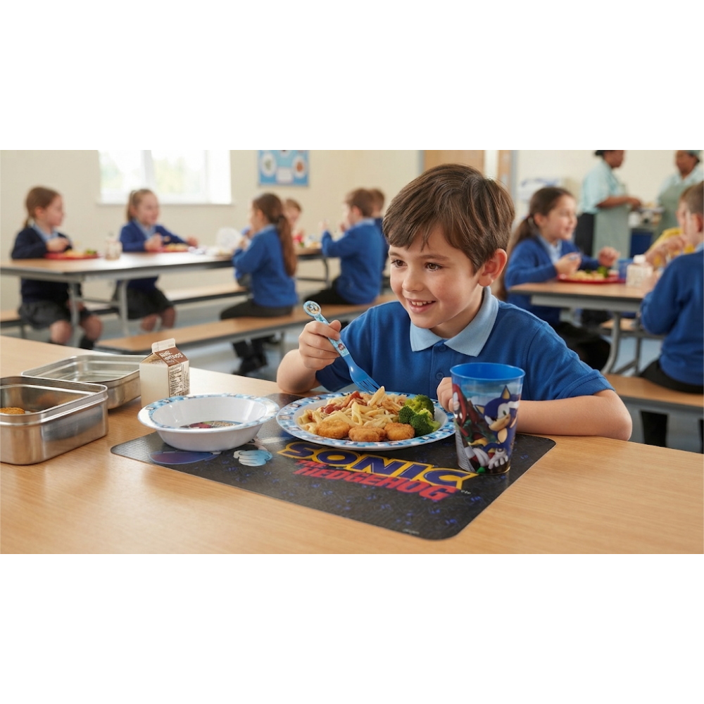 Tovaglietta Sonic in Plastica Morbida Antiscivolo Ripiegabile Lavabile da Colazione Pranzo Cm.44x30 - Fu6016