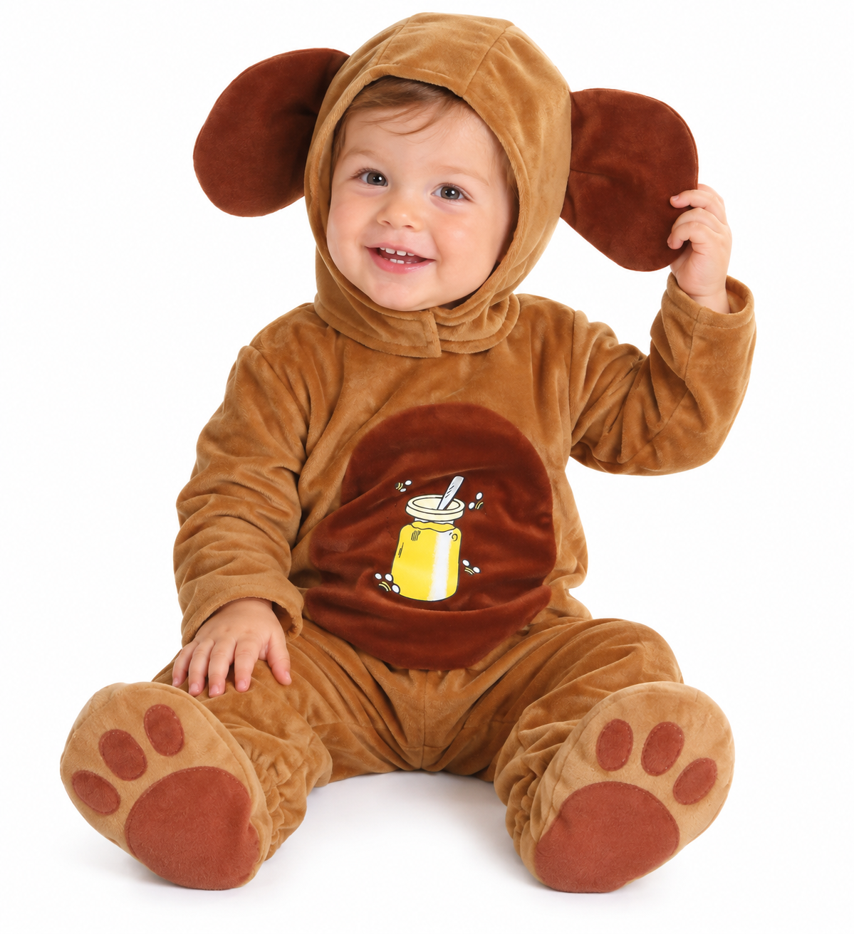 Costume Vestito Abito Travestimento Carnevale Cosplay Bambino Orsetto 12/18 Mesi Cm. 92 - 2753b
