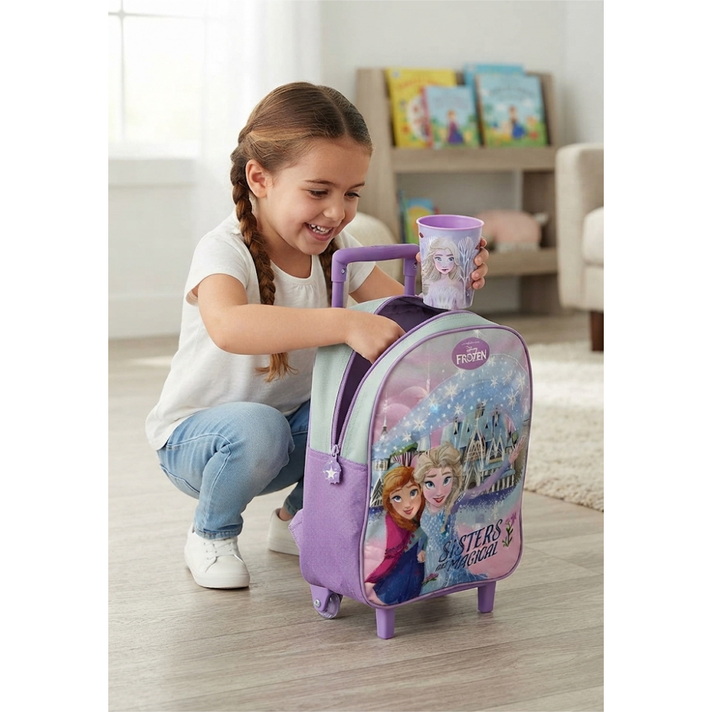 Zaino Asilo Trolley Frozen DISNEY Borsa per Scuola Materna Tempo Libero - Sf5231