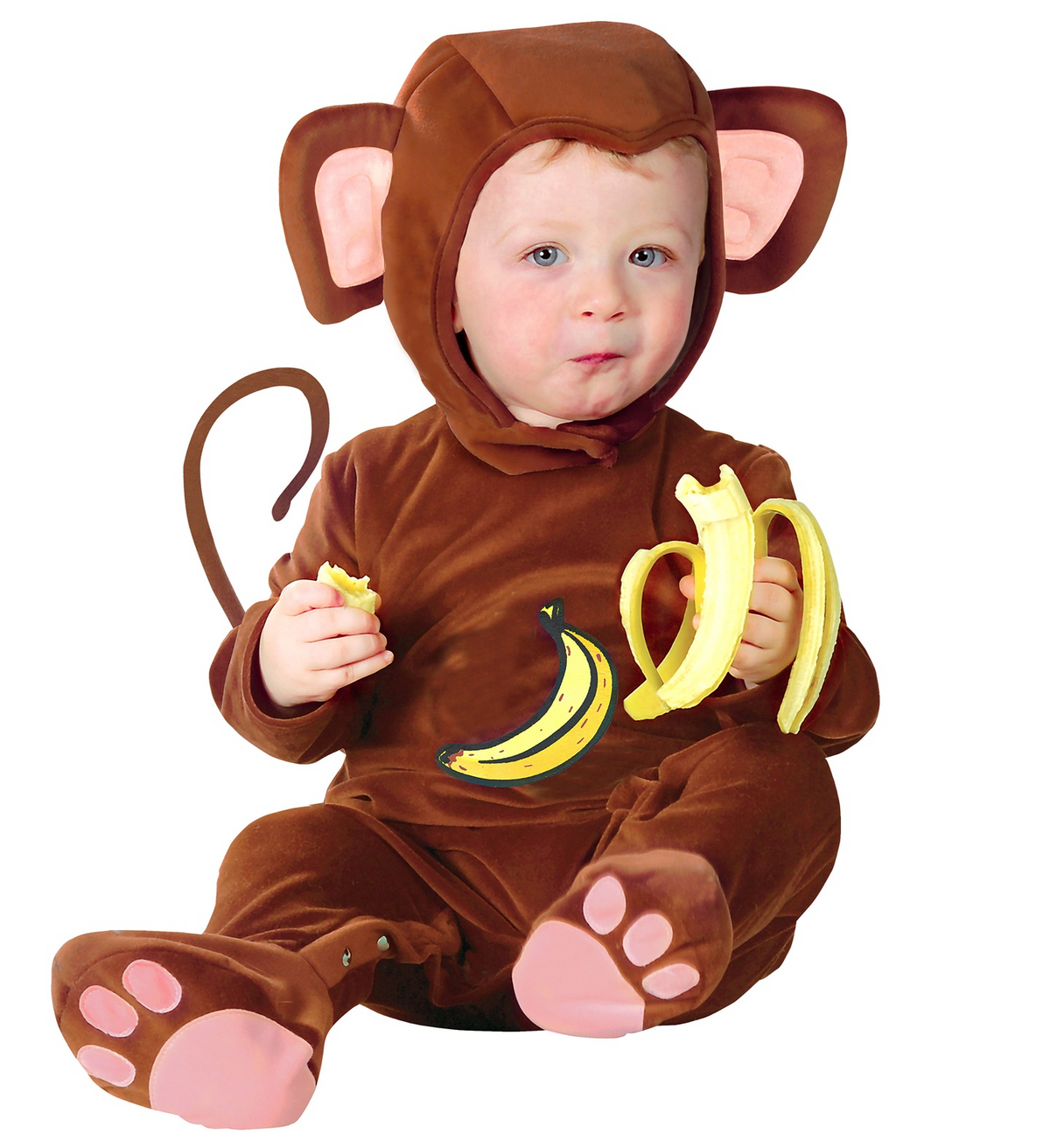 Costume Vestito Abito Travestimento Carnevale Bambino Scimmietta 12/18 Mesi Cm. 92 - 2756m