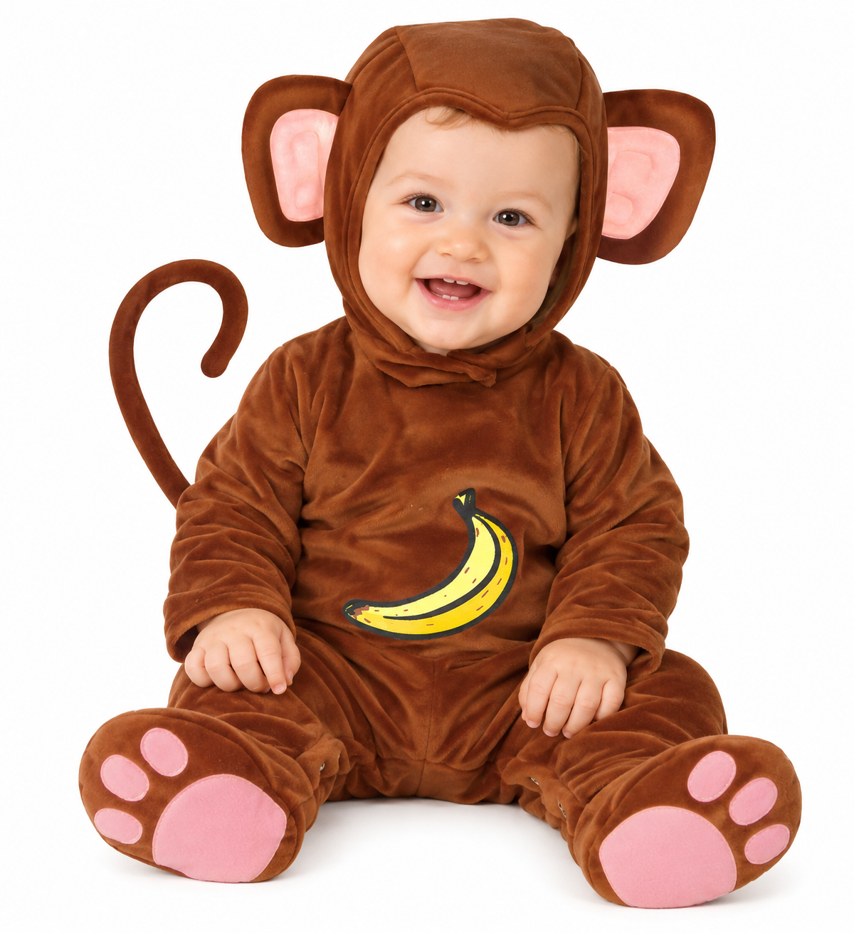Costume Vestito Abito Travestimento Carnevale Bambino Scimmietta 12/18 Mesi Cm. 92 - 2756m