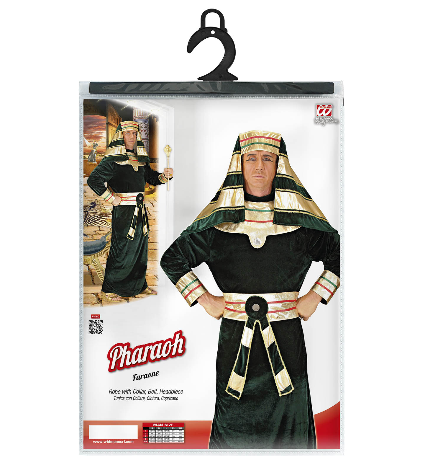 Costume Vestito Abito Travestimento Carnevale Cosplay Adulto - Faraone - 3265