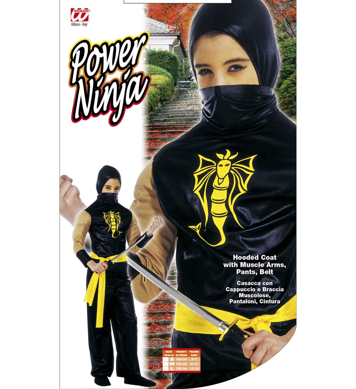 Costume Vestito Abito Travestimento Carnevale Cosplay Bambino - Power Ninja