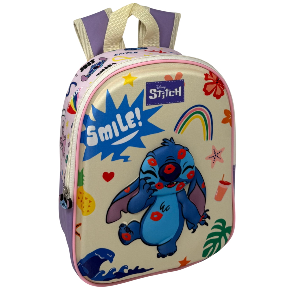 Zaino Asilo 3d Stitch DISNEY Borsa Scuola Materna O Tempo Libero 29 CM - Zh25000
