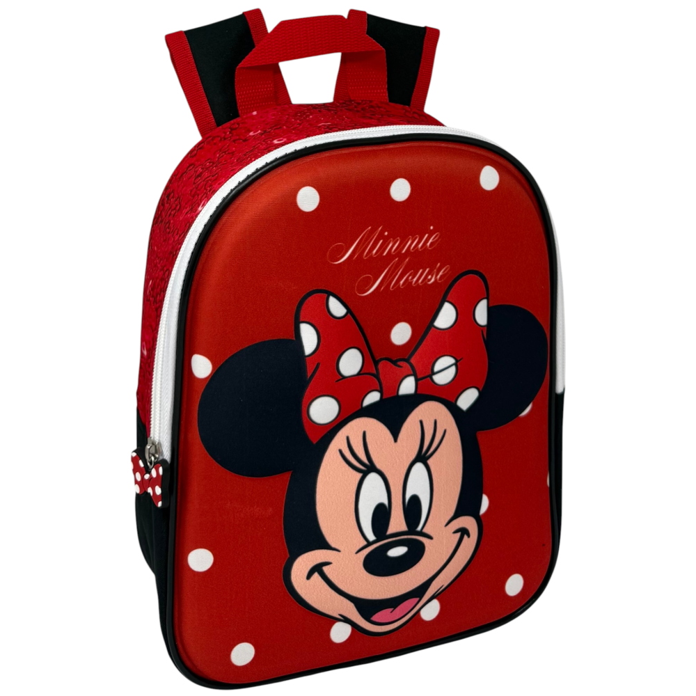 Zaino Asilo 3d Minnie DISNEY Borsa Scuola Materna O Tempo Libero 29 CM - Zh25022