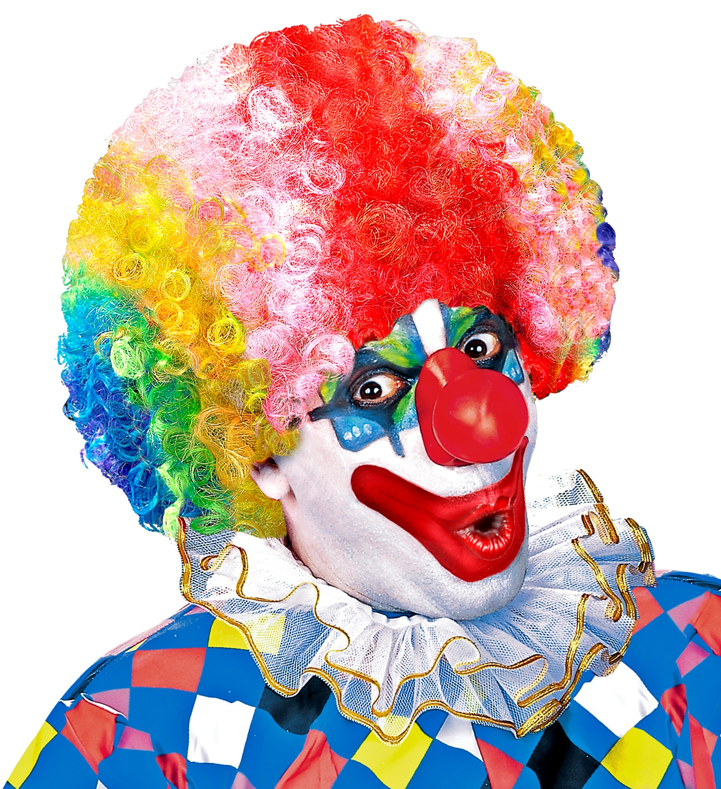 Parrucca Clown Pagliaccio Riccia Accessori per Abito Vestito Travestimento Carnevale Bambino