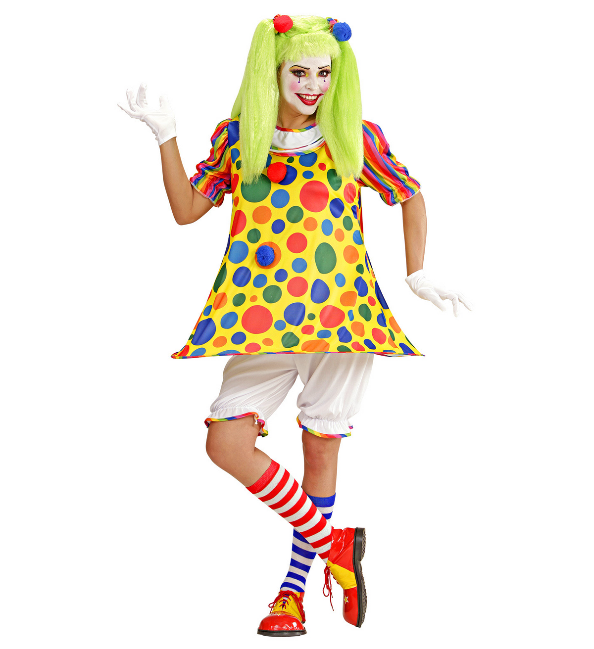 Costume Vestito Abito Travestimento Carnevale Cosplay Adulto Donna -  Clown - 7613