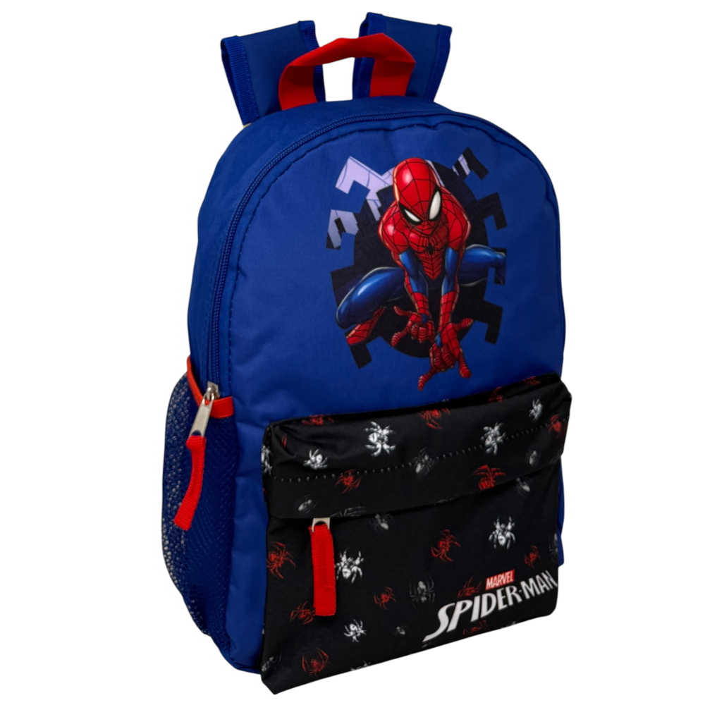 Zaino Asilo Spiderman MARVEL con Tasca Frontale Borsa Passeggio 31 CM - Zh25067
