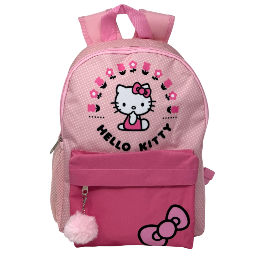 Zaino Asilo Hello Kitty Sanrio con Tasca Frontale Borsa Passeggio 31 CM - Zh25009