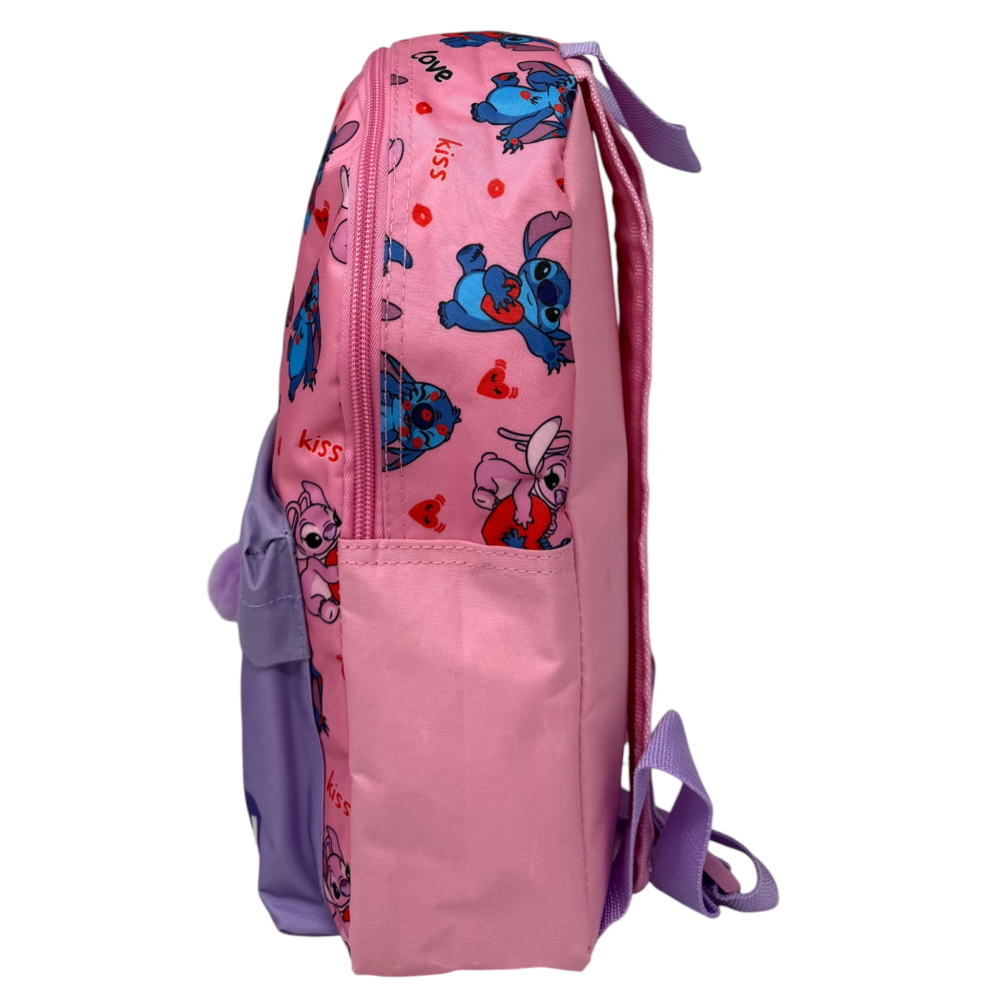 Zaino Asilo Stitch Angel DISNEY con Tasca Frontale Borsa Passeggio 31 CM - Zh25004
