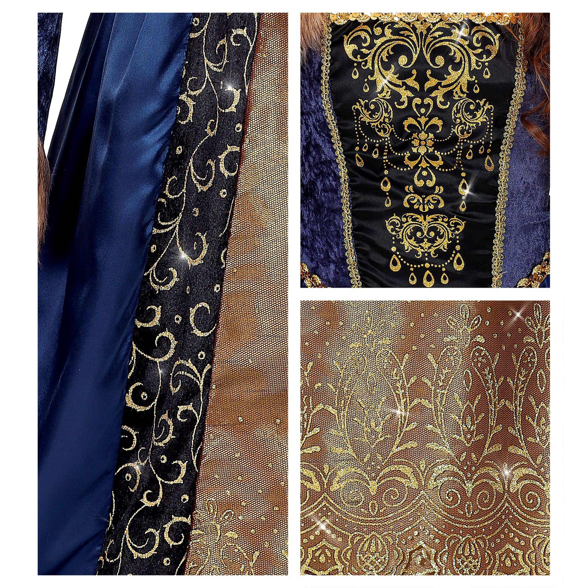 Costume Vestito Abito Travestimento Carnevale Bambina Regina Medievale - 0713