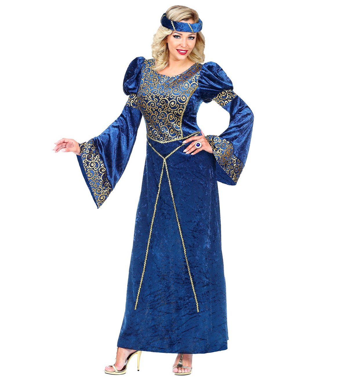 Costume Vestito Abito Travestimento Carnevale Cosplay Adulto Donna - Dama Del Rinascimento - 0732