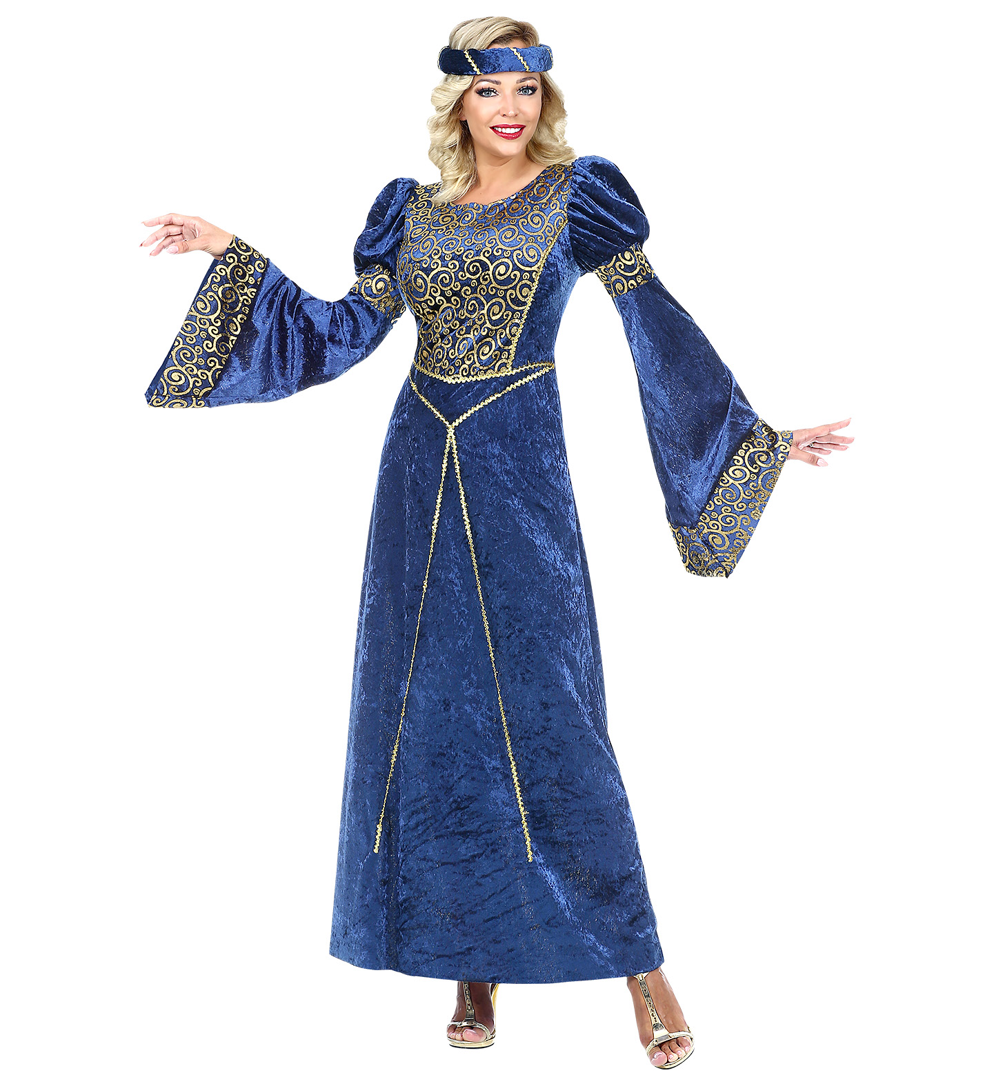 Costume Vestito Abito Travestimento Carnevale Cosplay Adulto Donna - Dama Del Rinascimento - 0732