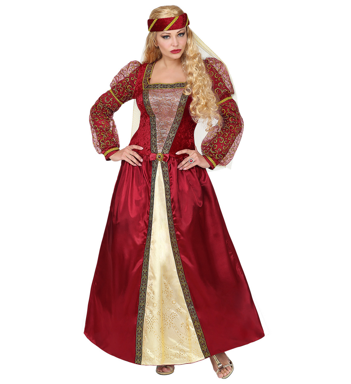 Costume Vestito Abito Travestimento Carnevale Cosplay Adulto Donna - Principessa Medievale - 0733