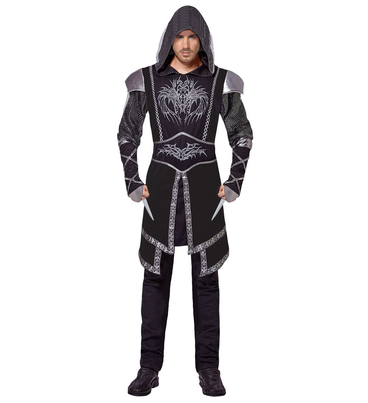 Costume Vestito Abito Travestimento Carnevale Cosplay Adulto - Assassino Oscuro - 0773