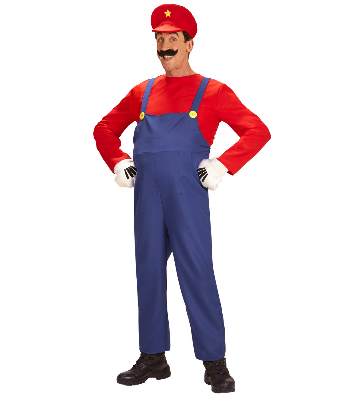Costume Vestito Abito Travestimento Carnevale Cosplay Adulto Super Idraulico Mario
