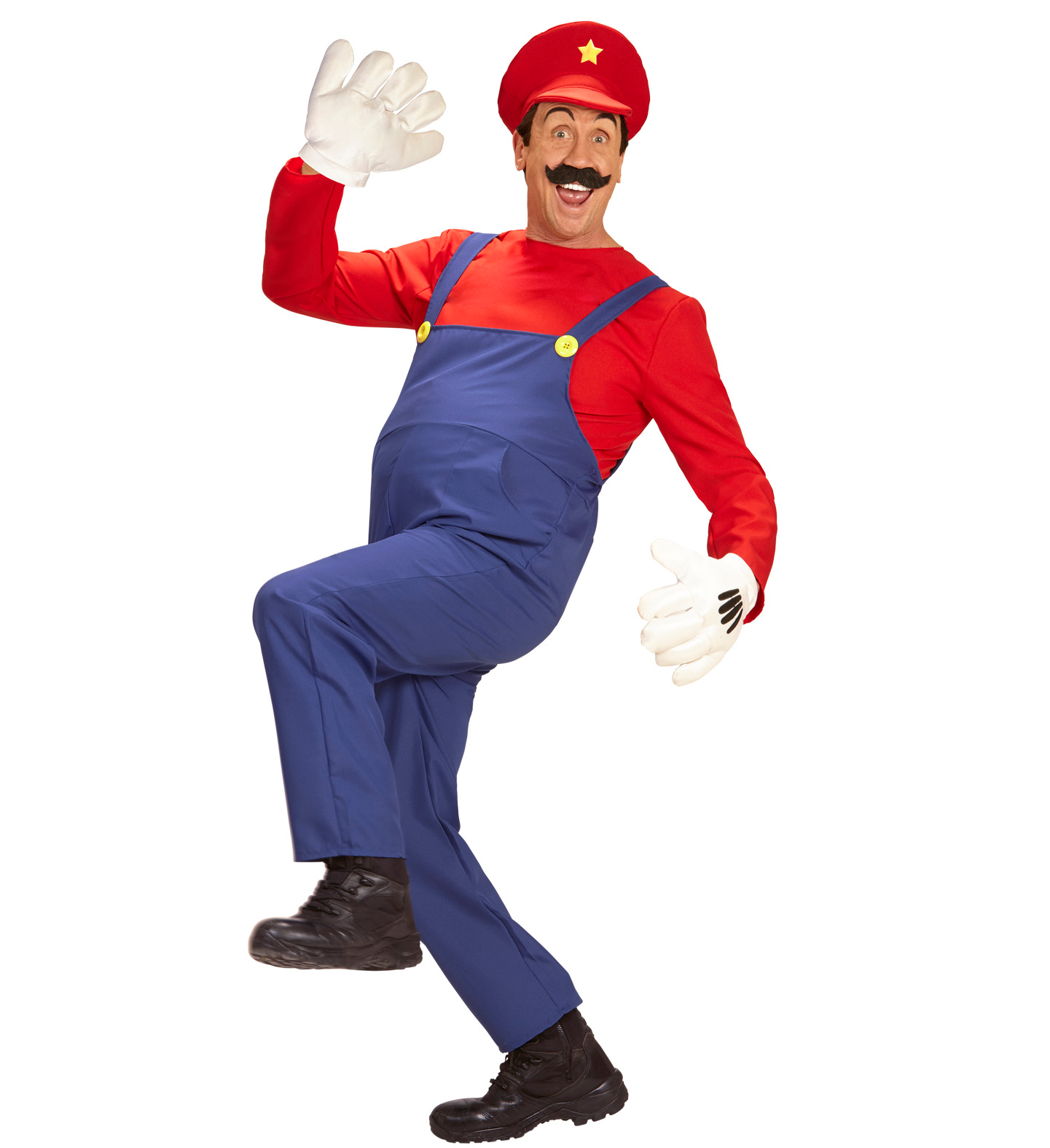 Costume Vestito Abito Travestimento Carnevale Cosplay Adulto Super Idraulico Mario