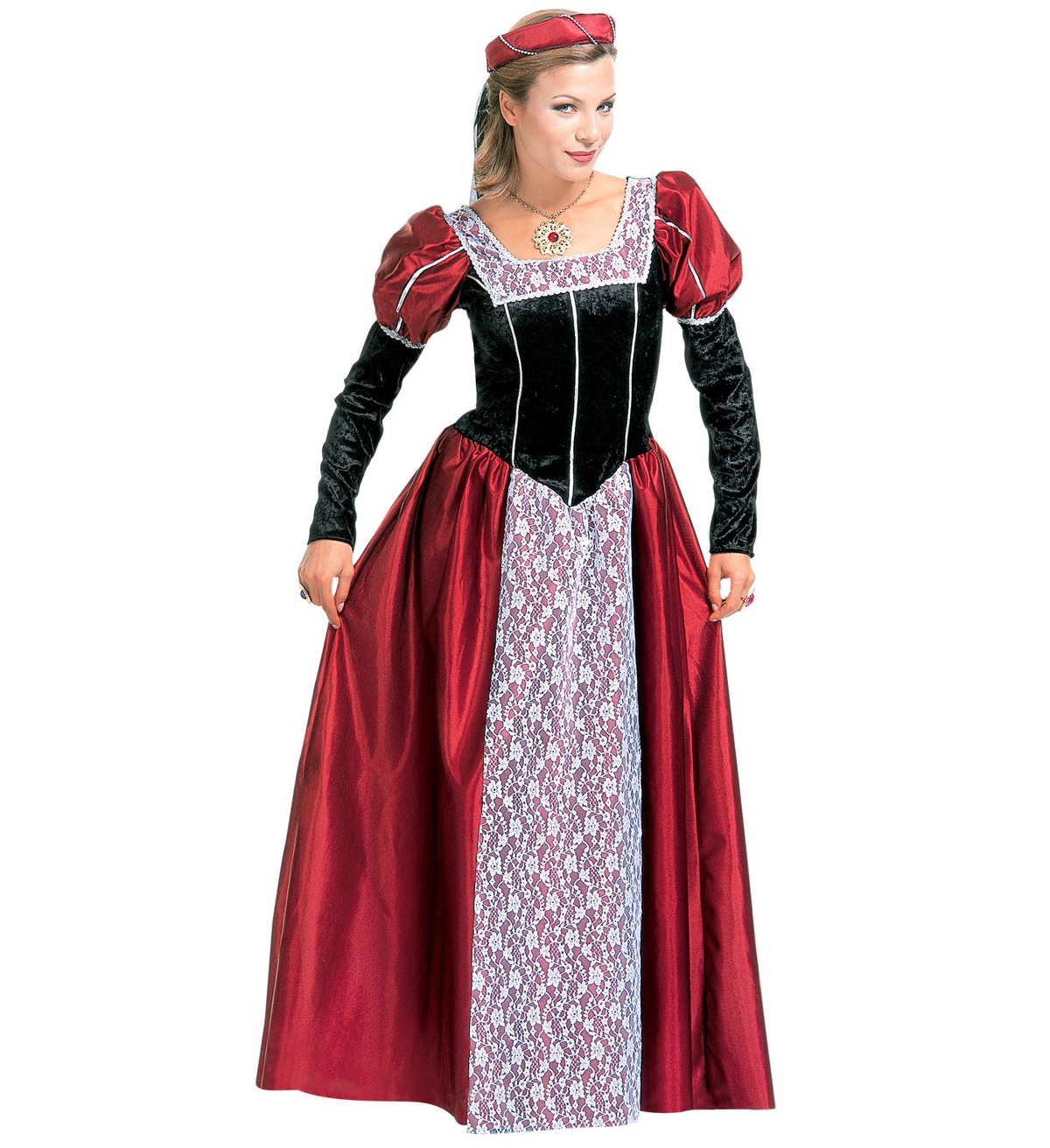 Costume Vestito Abito Travestimento Carnevale Cosplay Donna Adulto - Castellana - 3548
