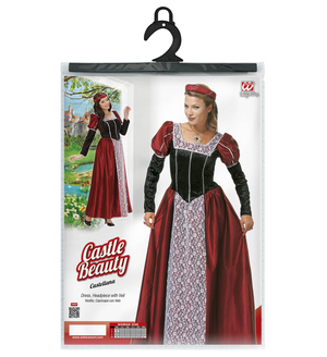 Costume Vestito Abito Travestimento Carnevale Cosplay Donna Adulto - Castellana - 3548