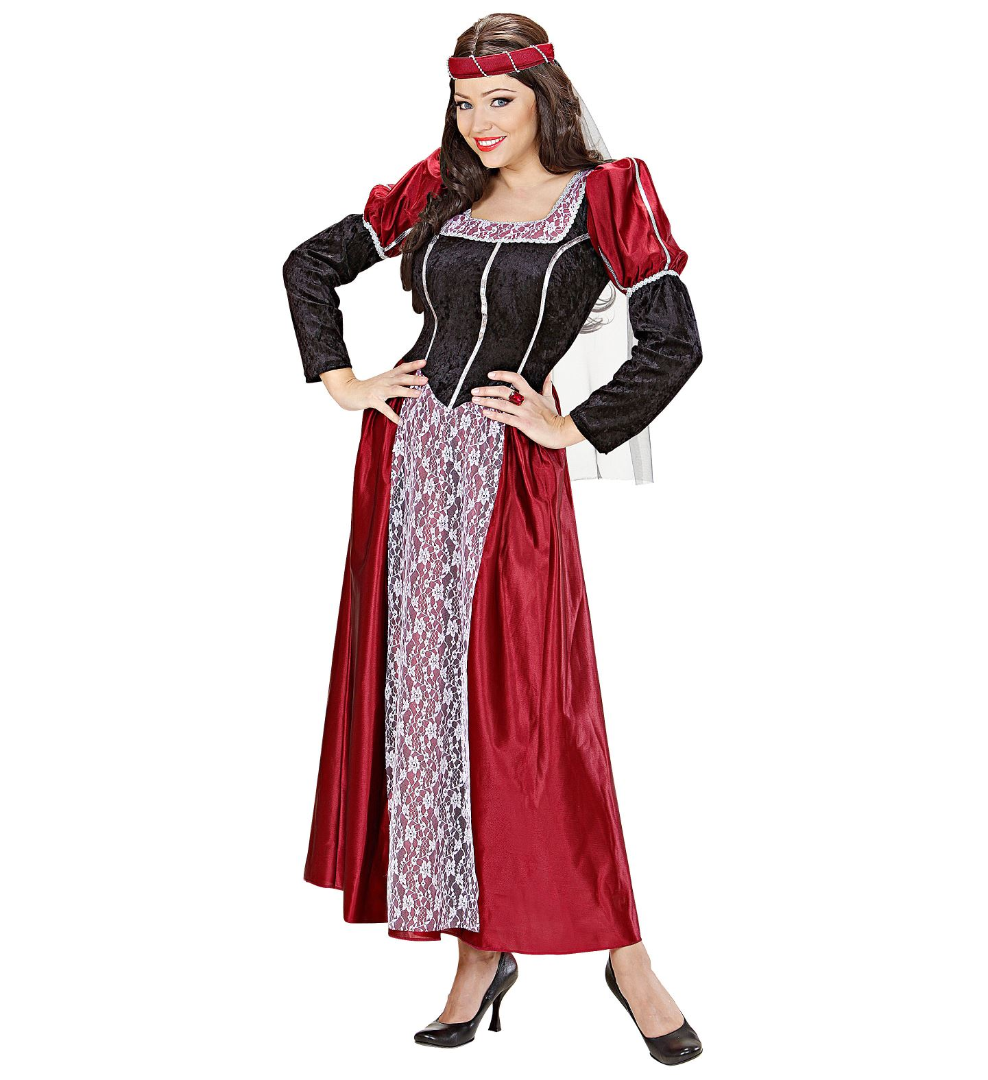 Costume Vestito Abito Travestimento Carnevale Cosplay Donna Adulto - Castellana - 3548