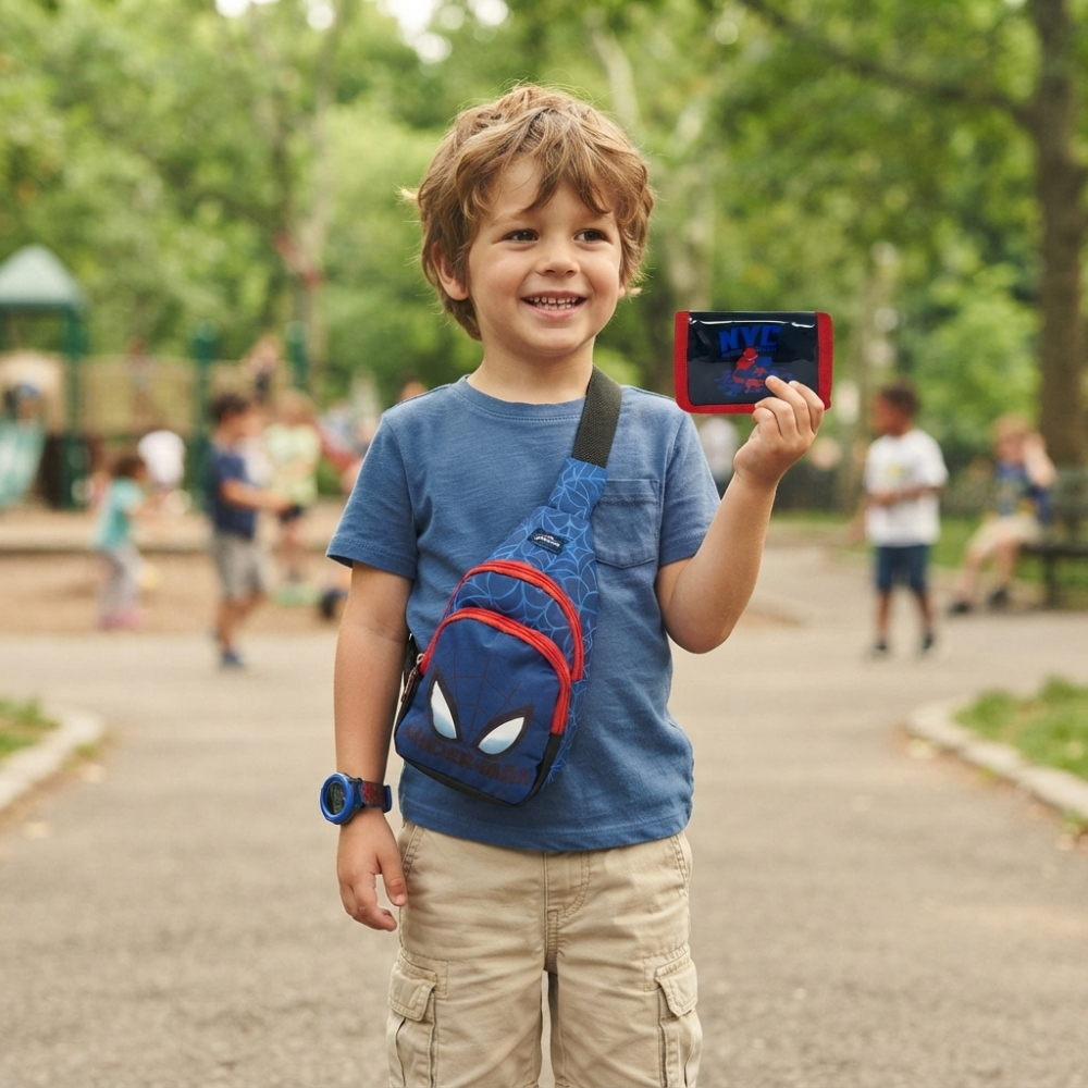 Marsupio Spiderman MARVEL con Tracolla Regolabile Borsello da Passeggio con Cintura - Zh25066