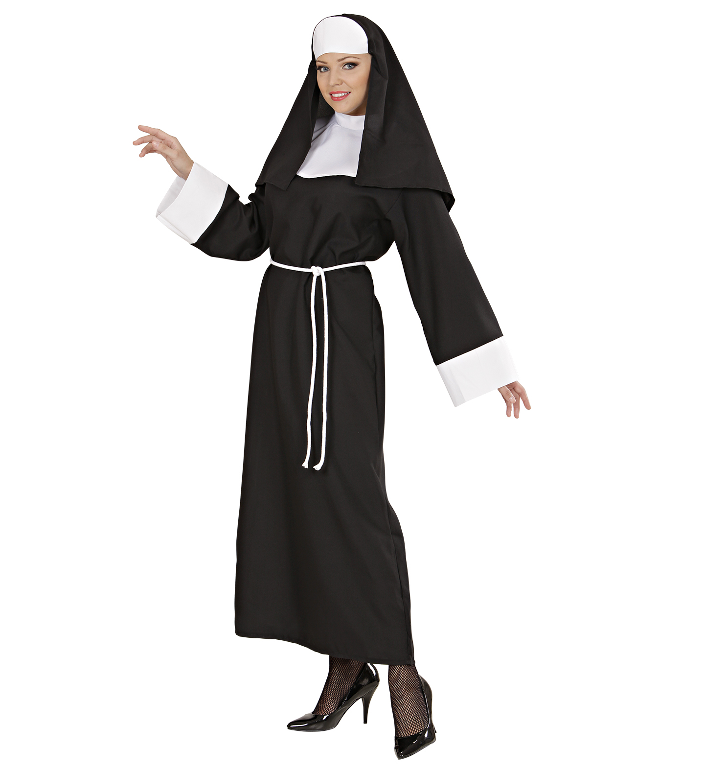 Costume Vestito Abito Travestimento Carnevale Cosplay Donna Adulto - Suor Teresa - 4459