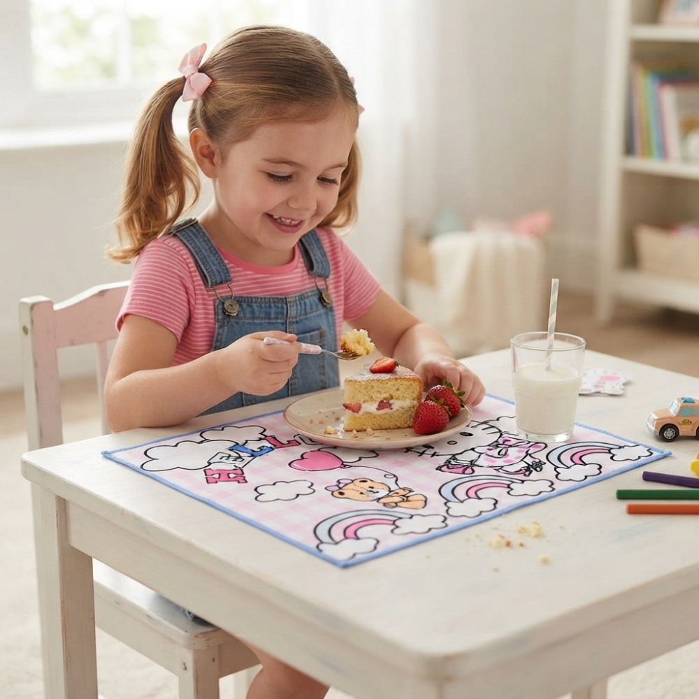 Tovaglietta Hello Kitty Sanrio in Tessuto da Colazione Pranzo 40x30 CM - Zh18003