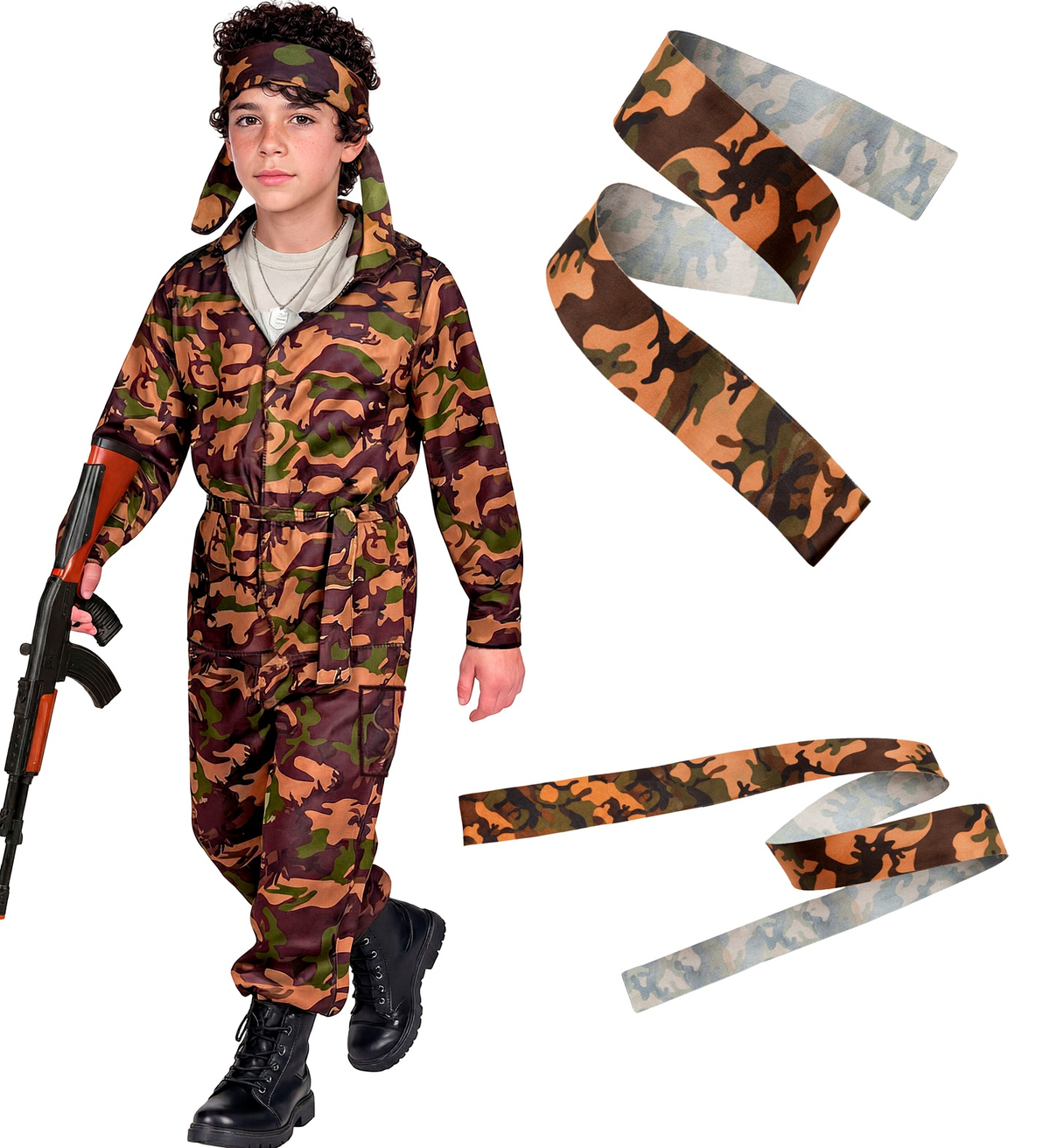 Costume Vestito Abito Travestimento Carnevale Cosplay Bambino - Soldato - 3840